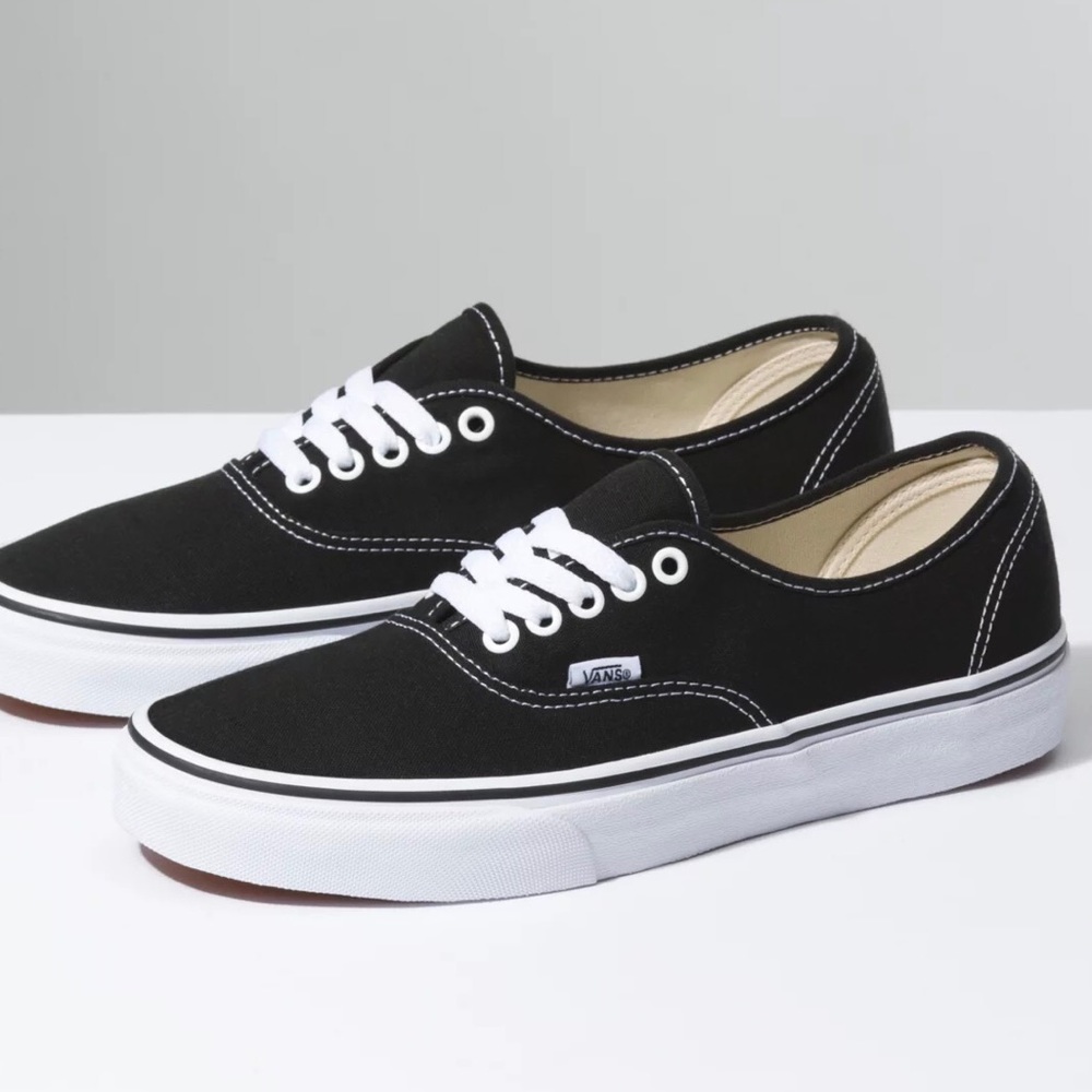 low black and white vans